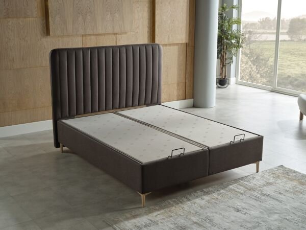 Alfa Düz Baza 90X190 - Divin Antrasit - Large (29 Cm)