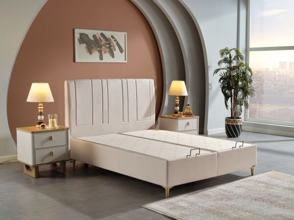 Alfa Düz Baza 160X200 - Lorea Bej - Large (29 Cm)