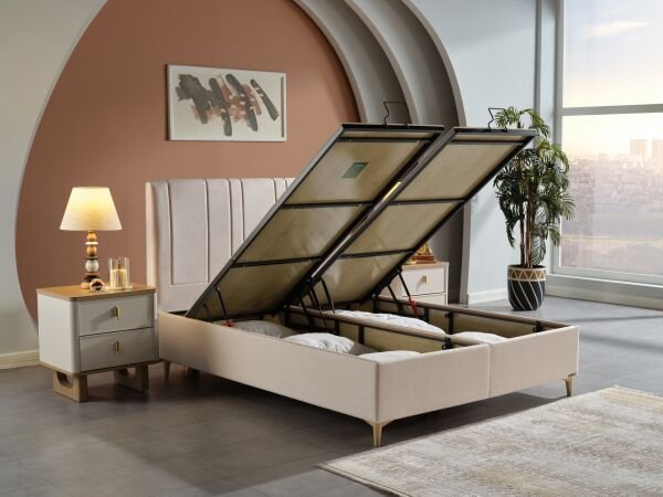 Alfa Düz Baza 160X200 - Lorea Bej - Large (29 Cm)
