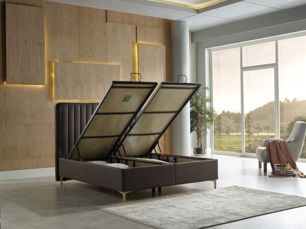 Alfa Düz Baza 140X190 - Divin Antrasit - Large (29 Cm)