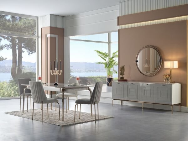 Briella 8245 2'li Sandalye Krem-2