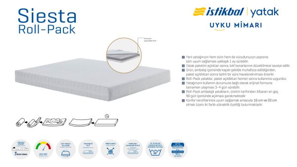Siesta Rollpack Yatak 16 cm - 90X190