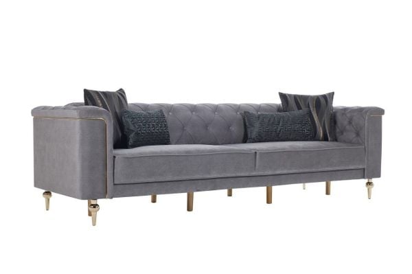 Blanca Dörtlü Koltuk Bordo - Model 1 - Altın