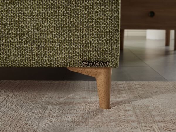 Genç Odası Alfa Düz Baza 90X190 - Yeşil - Large (29 Cm)