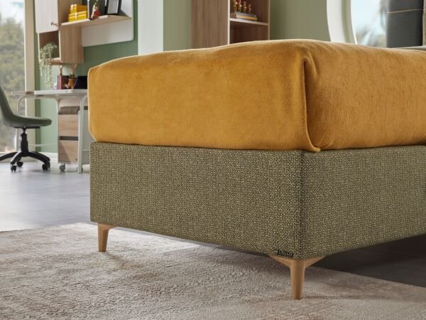 Genç Odası Alfa Düz Baza 120X200 - Yeşil - Large (29 Cm)