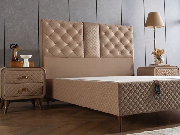 Alfa Nakışlı Baza Medium (26 Cm) - 120X200 - Vizon