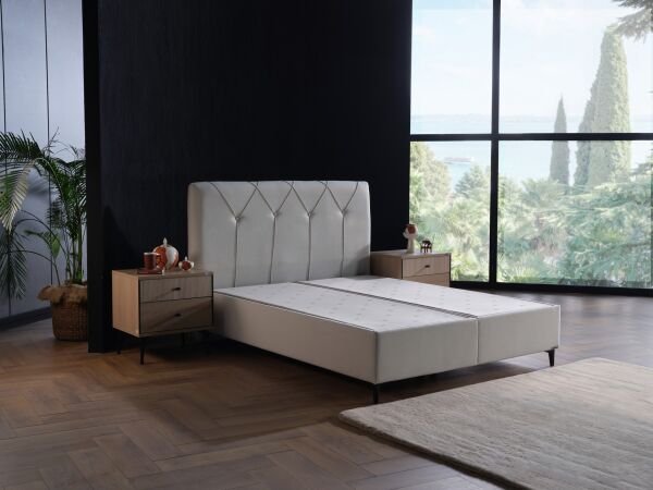 Alfa Düz Baza Large (29 Cm) - 160X200 - Krem