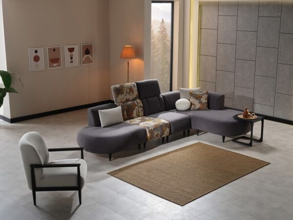 Teddy Köşe Tekli Relax Antrasit