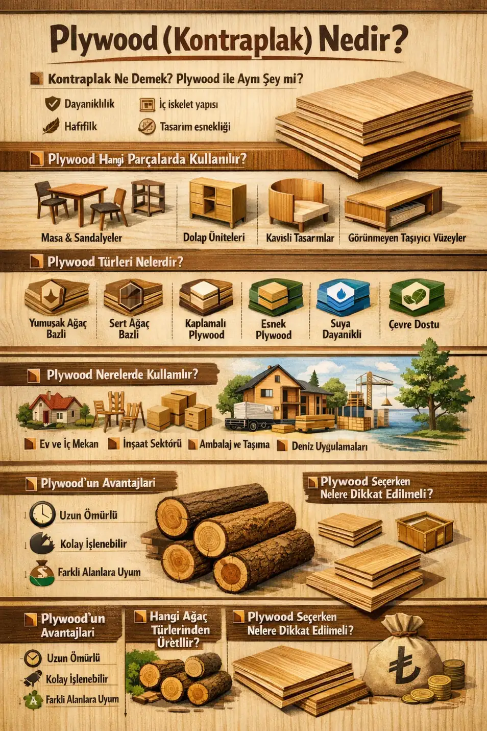 Plywood Nedir? Kontraplak Malzeme Rehberi